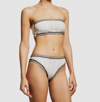 beige bandeau bikini