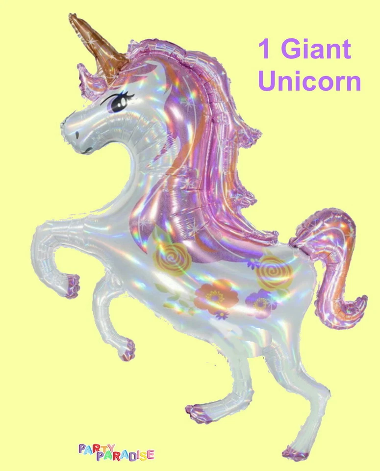 FIESTA UNICORNIO: Guirnalda de globos rosa confeti de 16 pies + suministros de cumpleaños láser 119 piezas Foto 3 de 4