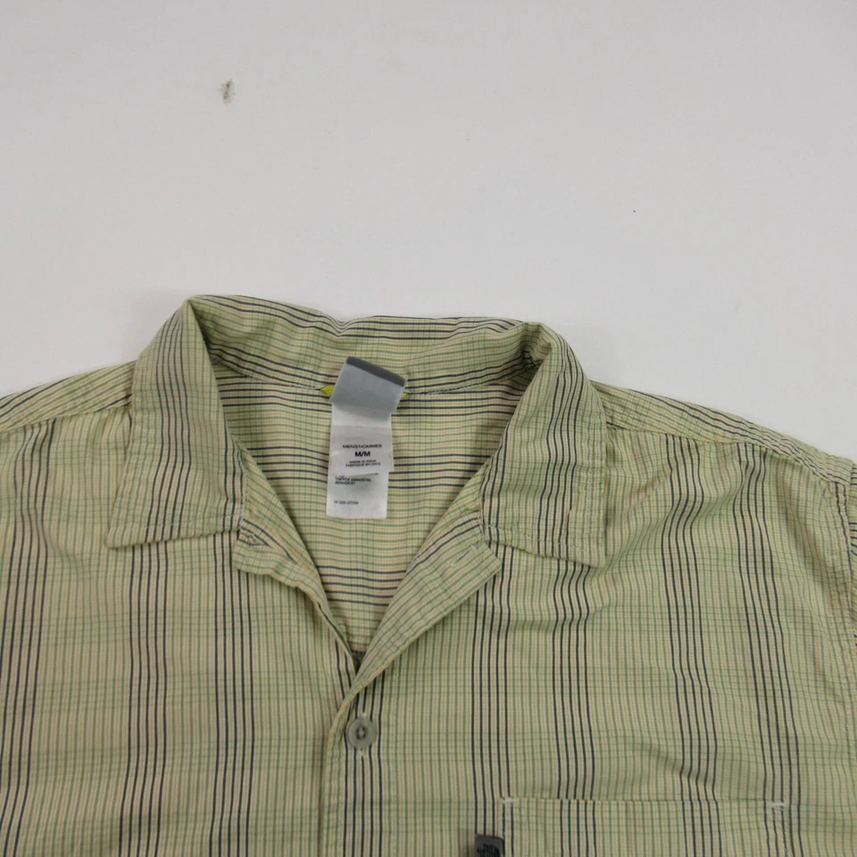 North Face Shirt Mens Medium Short Sleeve Stripes Pockets Button Front - Image 2 of 4