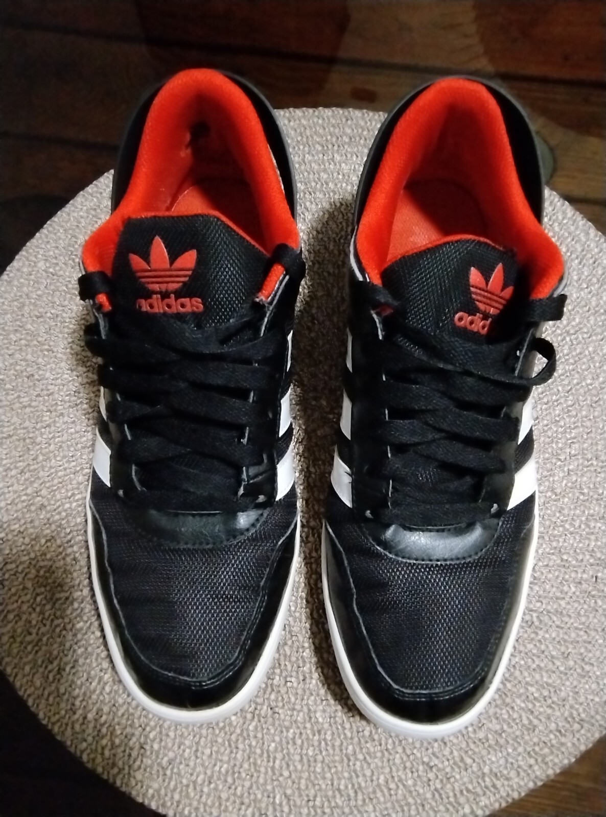 LOTTO Adidas Hardcourt Defender Da Uomo Nero Rosso Basso M18881 Sz 44