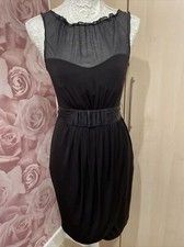 COAST Dress Size 8 Black silk mix Evening Party Occasion elegant