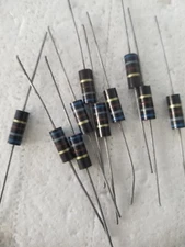 LOT 10 TRW 680 Ohm 680Ω 1W 1WATT 5% AXIAL CARBON RESISTOR