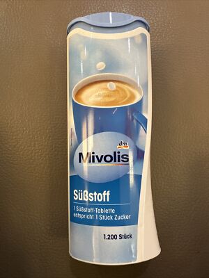 Mivolis 1200 pcs Sweetener sugar replacement diet dispenser tablets substitute