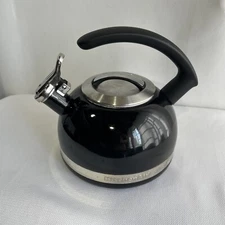Kitchen-Aid  Tea Kettle Teapot Whistling Bright 2 Quart Black