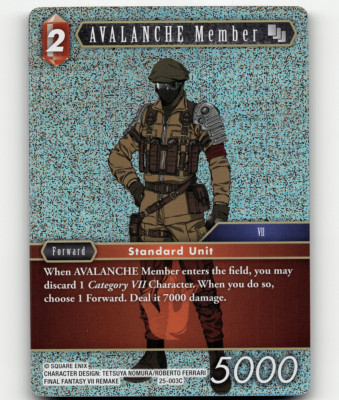 FOIL - Final Fantasy AVALANCHE Member 25-003C - Tears of the Planet