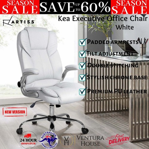 Artiss Executive Office Chair Computer PU Leather Tilt Recline Gaming