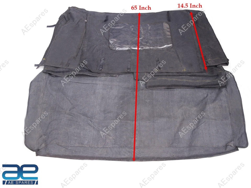 Summer Soft Top Black Canvas for Jeep Willys CJ3B 1953-1964 - Image 4 of 4