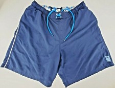 Nike Navy Blue Swim Trunks, Men Sz LG, EUC, Polyester Mesh Insert w Pockets