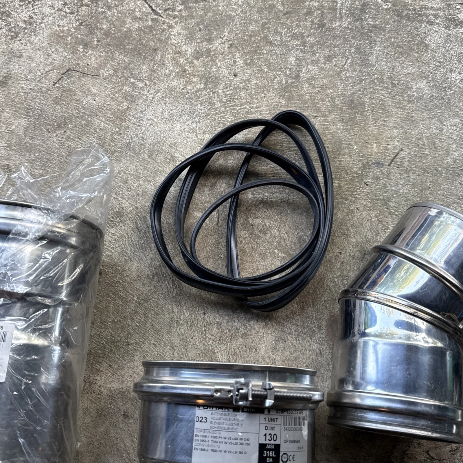 Dinak & Other Flue Pipe Parts Stainless Steel Gaskets & Seals Job Lot - New 8
