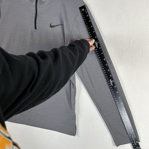 Nike grau Superset Langarm 1/4 Reißverschluss Herren M Training Top AR3716-056 Laufen - Bild 10 von 11
