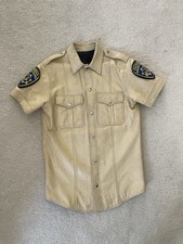 CHP California Highway Patrol Tan Leather Shirt - Leather Lined