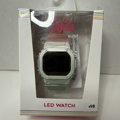Justice Girls Kids Teen LED Digital Wrist Watch New Easter Basket Gift Pink Blue