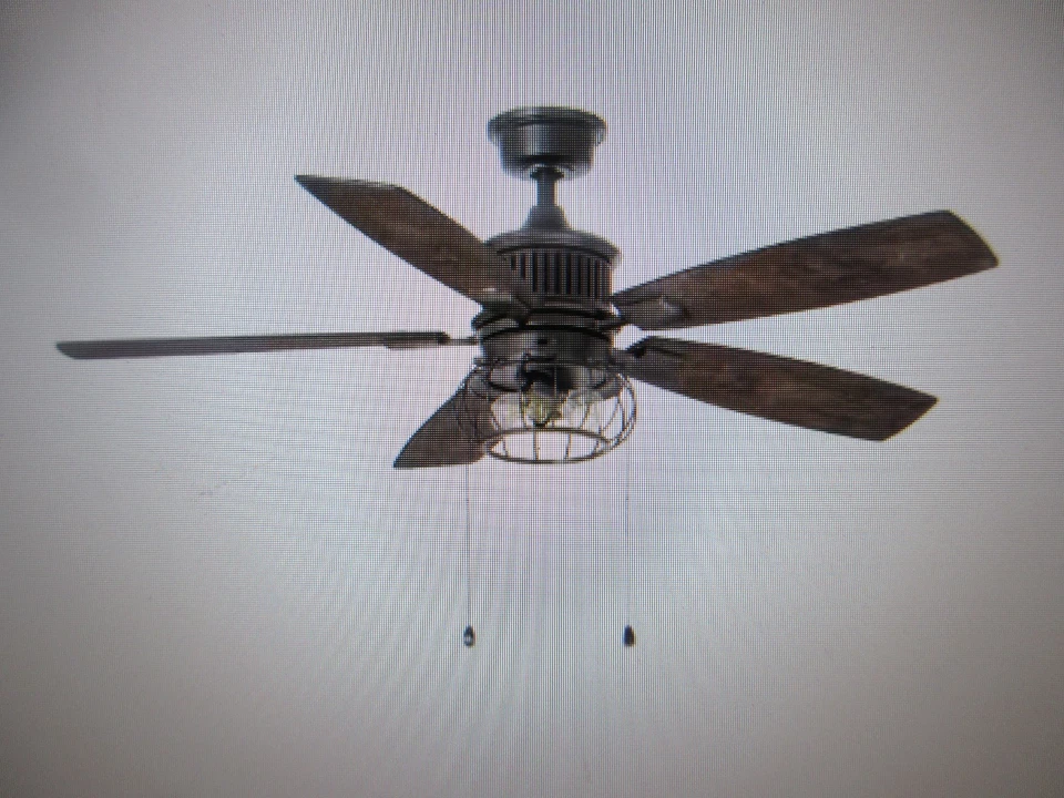 Home Decorators Aldenshire 52 in. LED Indoor/Outdoor Natural Iron Ceiling Fan - Image 4 of 4