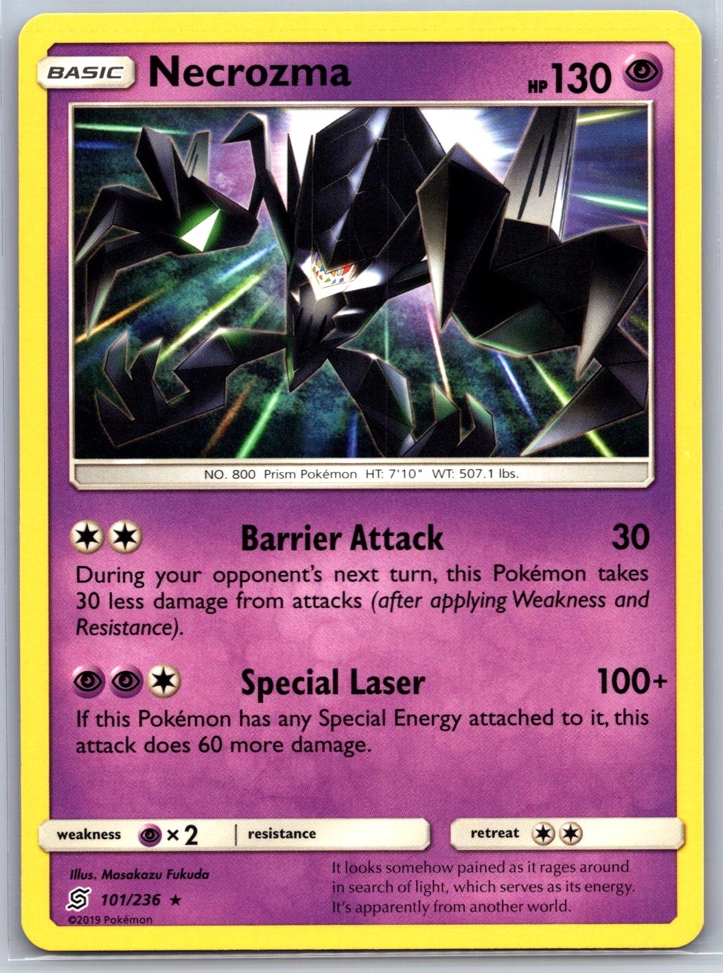 Necrozma 101/236 Rare Unified Minds Pokemon Near Mint