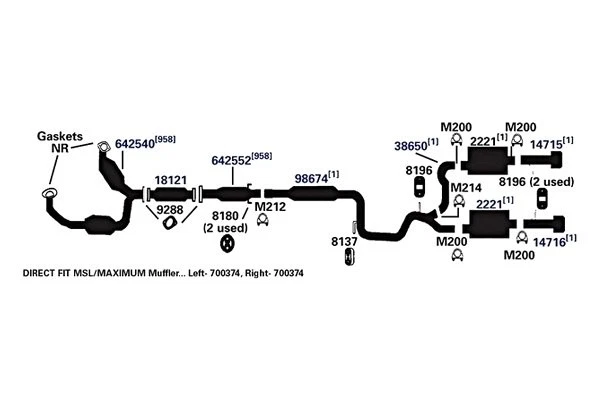 For Cadillac DTS 06-11 Exhaust Muffler AP Exhaust MSL Maximum Passenger Side Foto 4 de 4