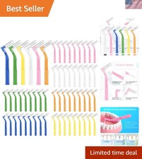60pcs Interdental Brushes, 5 Sizes Braces Brush Set Soft Dental Brushes with ...