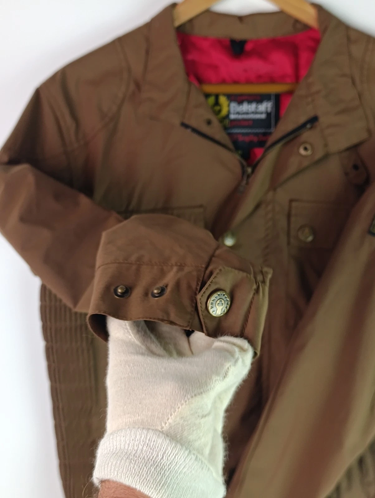 BELSTAFF Tourmaster Trophy Jacket Brown Nylon Biker Motorcycle Men Sz IT 50 M L image 11