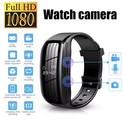 1080P Rechargeable USB Video and Audio Recorder Spy Smartwatch Watch