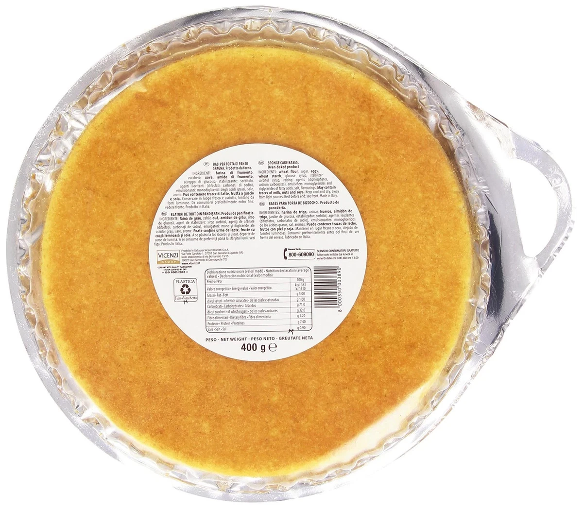 3x Matilde Vicenzi Il Pan Di Spagna 3 Basi 400g
