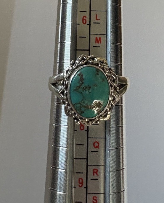 Turquoise Adjustable Ring - image 1