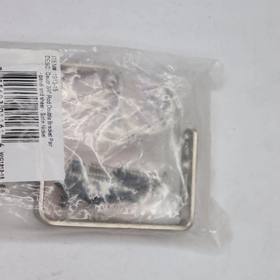 A&F Rod Decor Double Bracket Satin Nickel 3/4" 1913-15 - Image 2 of 4