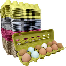 Paper Pulp Egg Cartons - Assorted Colors - 50 Pack