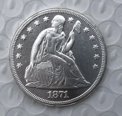 1871 CC Seated Liberty Silver $1 Dollar High Grade A+++