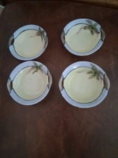 Vintage Bawaria Porcelana Otwarte piwnice solne Złoto/Białe (4 szt.) Naczynia do zanurzania
