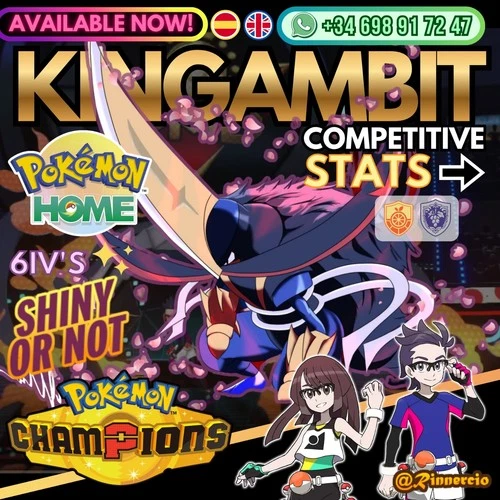 Kingambit 6IVs Shiny Competitive VGC for Pokemon Champions and Home