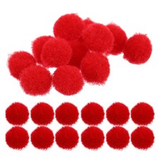 100 Pcs Red Mini Pom Poms for Crafts Soft Polyester Bulk for Christmas Art