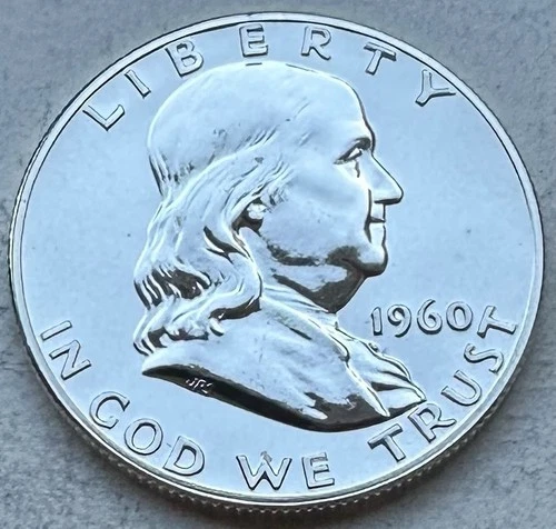1960 Proof Franklin Half Dollar 90% Silver-INV#8452