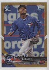 2018 Bowman Chrome Prospects Gold Refractor 13/50 DJ Daniels #BCP193 0q0