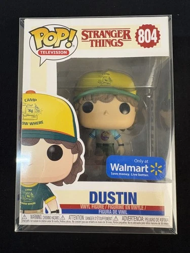 NEW FUNKO POP TELEVISION 804 DUSTIN STRANGER THINGS FIGURE CAMP PROTECTOR