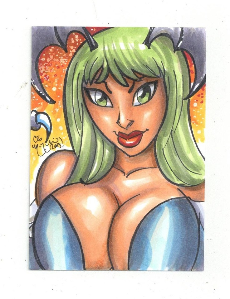 Morrigan (Darkstalkers) Sketch Card by Chris McJunkin Comic Art