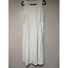 A New Day White Sleeveless Tiered Midi Dress XX Large