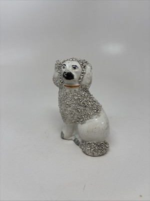 Antique Staffordashire Pottery Spaniel Dog 19th Century