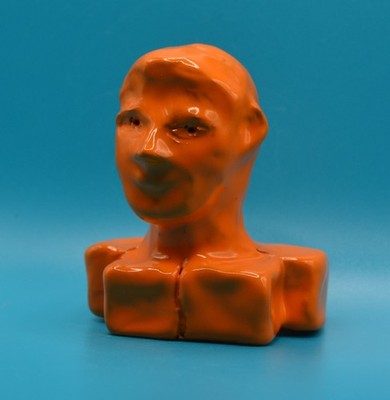 ''350 AD'' - Expensive Original Clay Sculpture. Hand made & glazed. Cool & Unusual