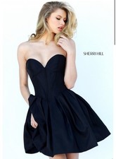 Sherri Hill Black Strapless Dress size 2