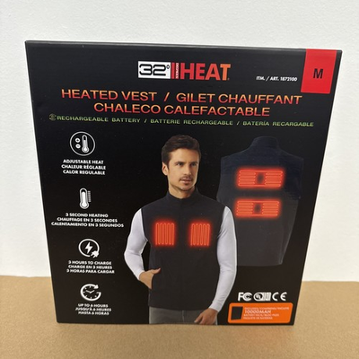 #ad 32 Degrees Rechargeable Heated Vest Medium $31.99
