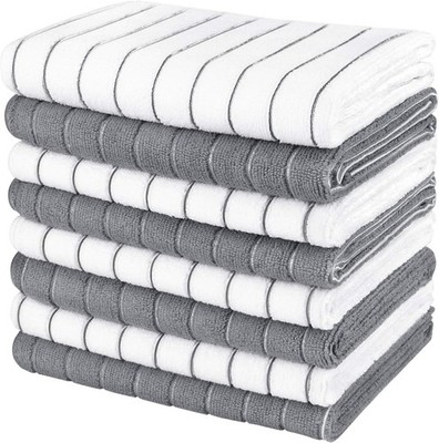 Kitchen Towels-8PK Super Soft & Absorbent Drying Towels Dishes Microfiber