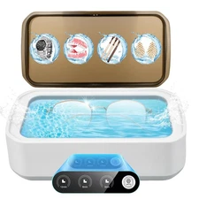 Ultrasonic Retainer Cleaner for Tooth，50KHz Jewelry Cleaner Deep Cleaning Mac...