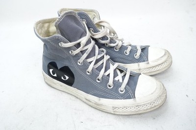 Converse X Play Comme Des Garcons Chuck 70 High Sneaker Shoes Mens Size 5 Gray