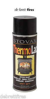 Stovax Thermolac 400ml High Temp Black Paint for Stoves, Cast, Grate BBQ, -  FP03 | eBay