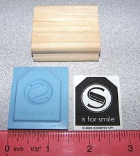 Smile Tag Rubber Stamp Single Design New by Stampin Up Too Terrific Tags