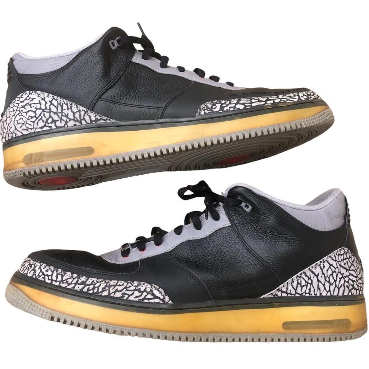 2008 Nike Air Jordan Fusion 3 \'Black Cement\' 
Mens Size 18 Jordan 3 Retro OG  main image 3