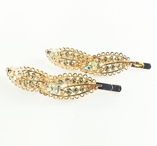 USA Quality Bobby Pin Rhinestone Crystal Hair Clip Hairpin Wedding GOLD B9
