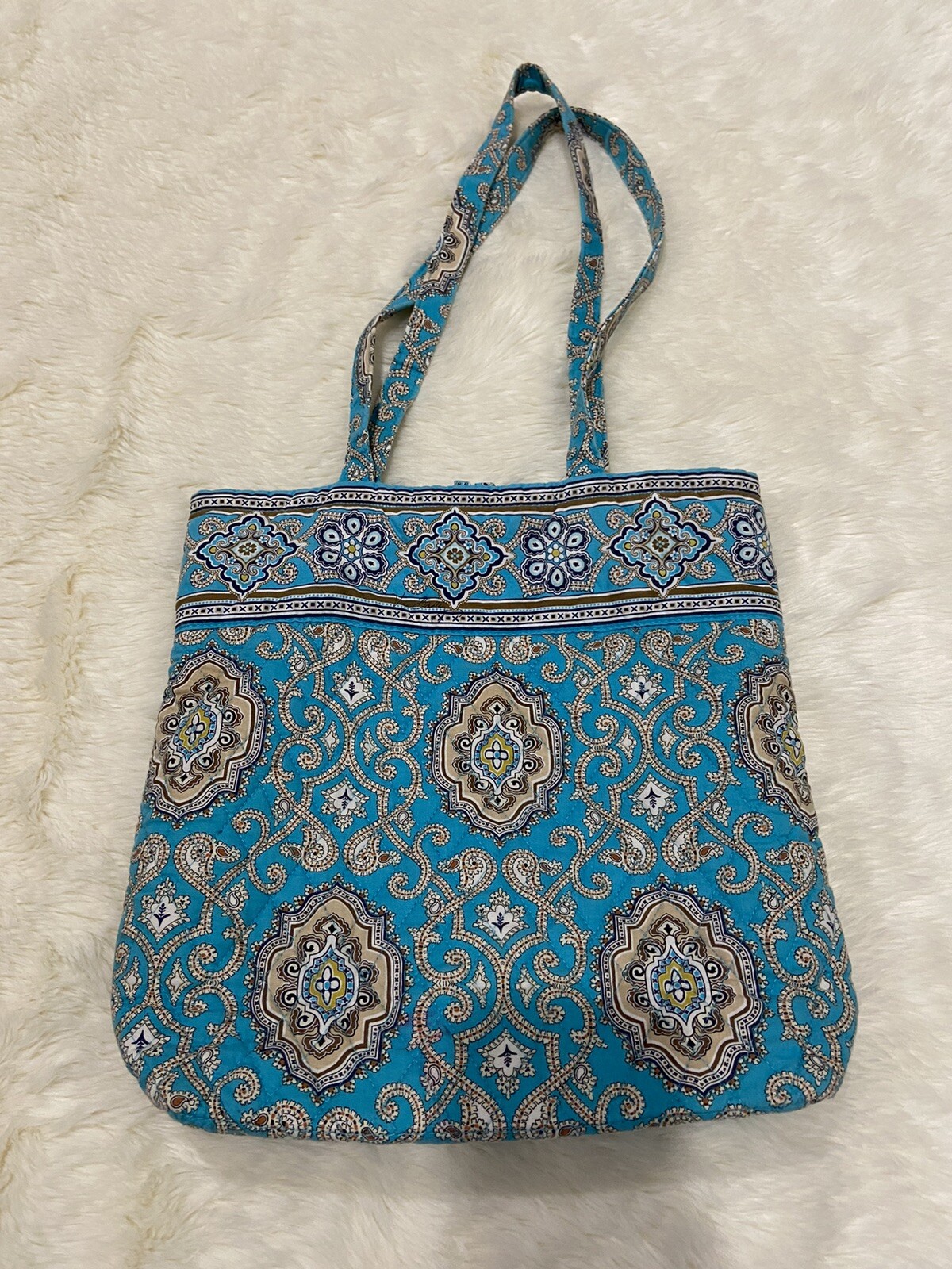 Vera Bradley RETIRED Totally Turquoise Tote Gem