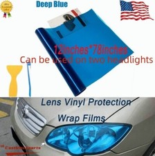 For 12x78 Gloss Deep Blue Film Tint Lens Vinyl Wrap For Headlight Taillight For 12x78 Gloss Deep Blue Film Tint Lens Vinyl Wrap For Headlight Taillight