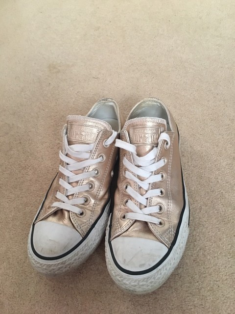 all star low leather egret rose gold exclusive