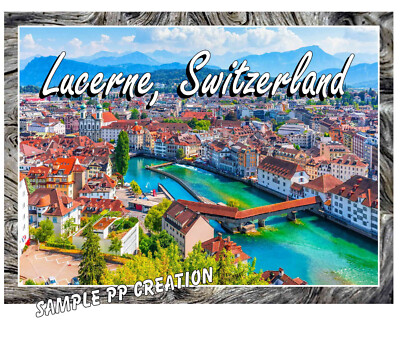 LUCERNE, SWITZERLAND photo fridge MAGNET 4 X 3 inches TRAVEL